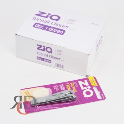 ZIQ TOE NAIL CLIPPER BLISTER PACK 12CT/ DISPLAY